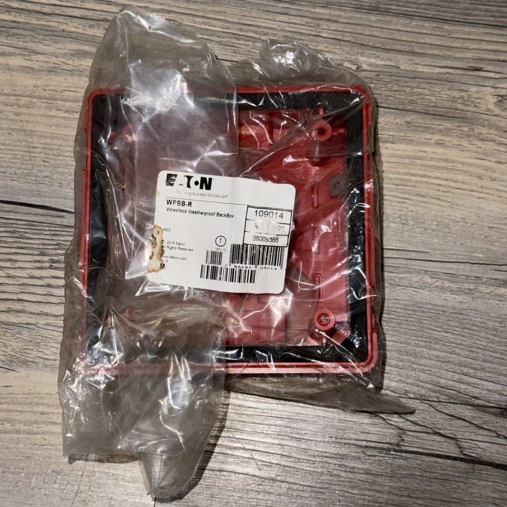 EATON Cooper-Whelock WPBB-R Weatherproof Backbox Enclosure (RED) NOS